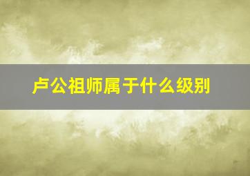 卢公祖师属于什么级别