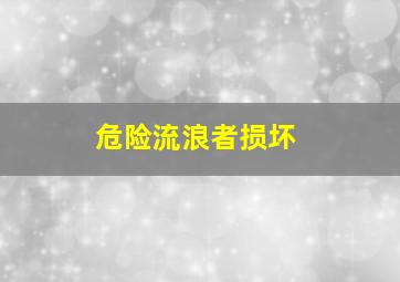 危险流浪者损坏