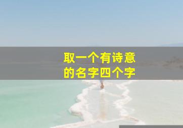 取一个有诗意的名字四个字