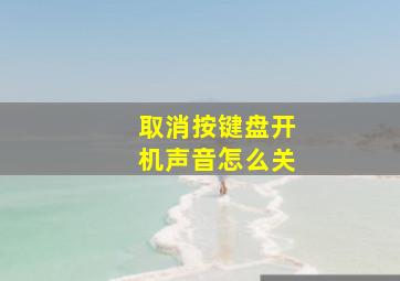 取消按键盘开机声音怎么关