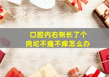 口腔内右侧长了个肉坨不痛不痒怎么办