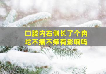 口腔内右侧长了个肉坨不痛不痒有影响吗