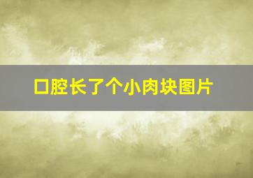 口腔长了个小肉块图片