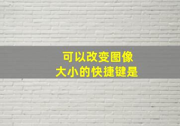 可以改变图像大小的快捷键是