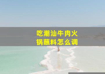 吃潮汕牛肉火锅蘸料怎么调