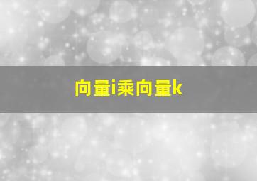 向量i乘向量k