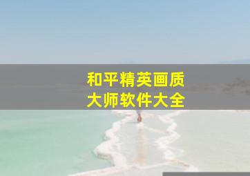 和平精英画质大师软件大全