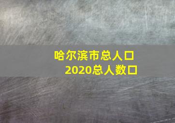 哈尔滨市总人口2020总人数口