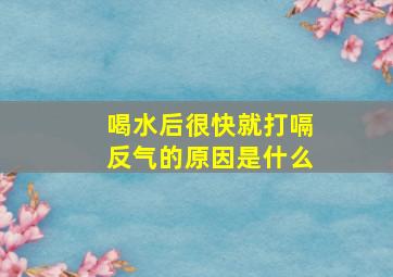 喝水后很快就打嗝反气的原因是什么