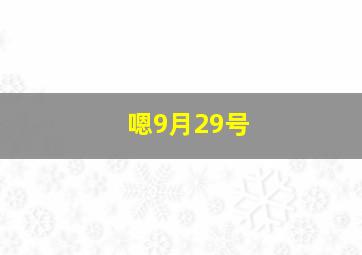 嗯9月29号