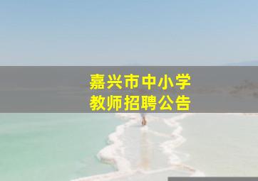 嘉兴市中小学教师招聘公告