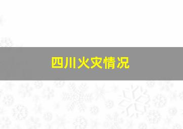 四川火灾情况