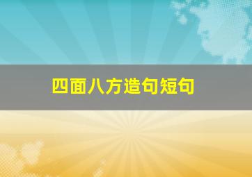 四面八方造句短句