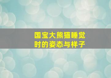 国宝大熊猫睡觉时的姿态与样子