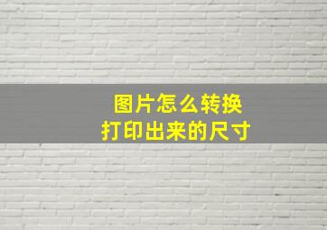 图片怎么转换打印出来的尺寸