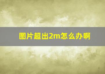 图片超出2m怎么办啊