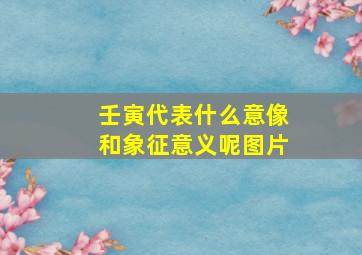 壬寅代表什么意像和象征意义呢图片