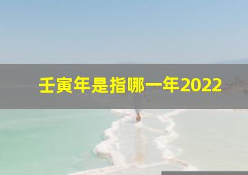 壬寅年是指哪一年2022