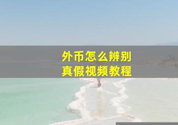 外币怎么辨别真假视频教程