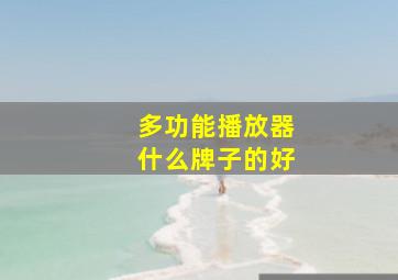 多功能播放器什么牌子的好