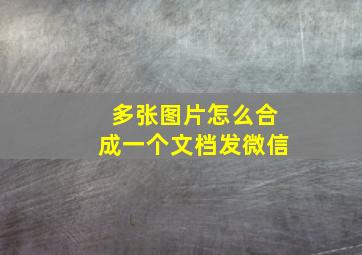 多张图片怎么合成一个文档发微信