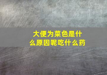 大便为菜色是什么原因呢吃什么药