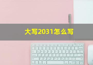 大写2031怎么写