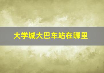 大学城大巴车站在哪里