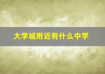 大学城附近有什么中学