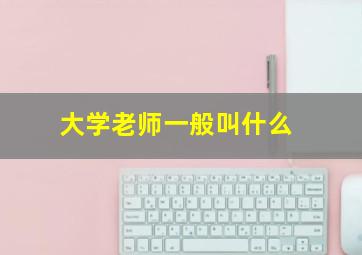 大学老师一般叫什么