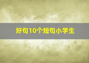 好句10个短句小学生