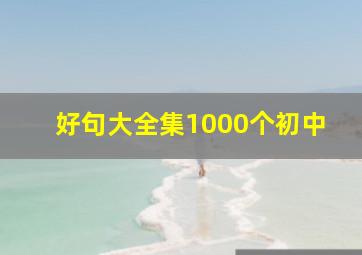 好句大全集1000个初中