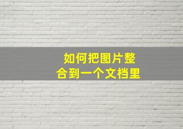 如何把图片整合到一个文档里