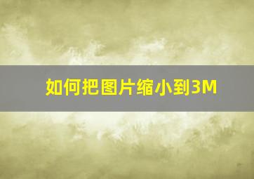 如何把图片缩小到3M