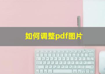 如何调整pdf图片