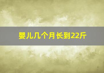 婴儿几个月长到22斤