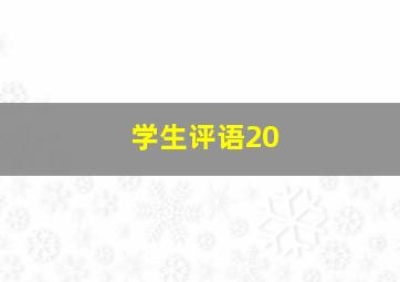 学生评语20