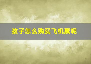 孩子怎么购买飞机票呢