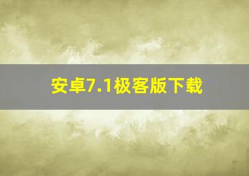 安卓7.1极客版下载