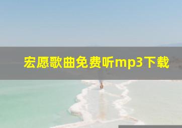 宏愿歌曲免费听mp3下载