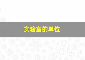 实验室的单位