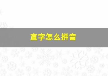 宣字怎么拼音