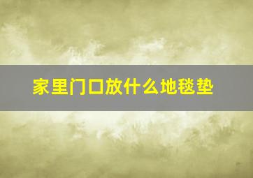 家里门口放什么地毯垫