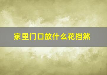 家里门口放什么花挡煞