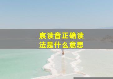 宸读音正确读法是什么意思