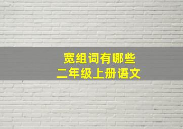 宽组词有哪些二年级上册语文