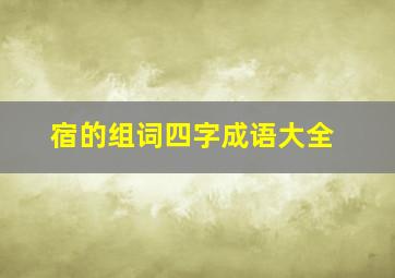 宿的组词四字成语大全