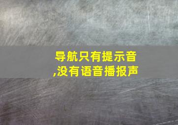 导航只有提示音,没有语音播报声