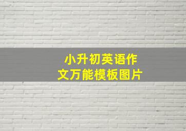 小升初英语作文万能模板图片