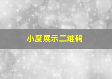 小度展示二维码